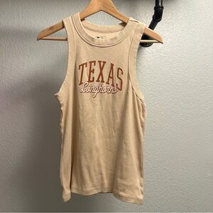 Texas Longhorns Gameday Social Tank Top Women’s Size Medium tan ribbed top